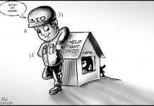 Editorial cartoon for April 7, 2020