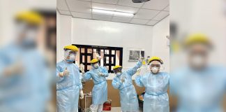 Health personnel of the Dr. Rafael S. Tumbokon Memorial Hospital in Kalibo, Aklan wear personal protective equipment to fight the spread of the coronavirus disease 2019 in the hospital’s COVID Ward. AKLAN PROVINCE