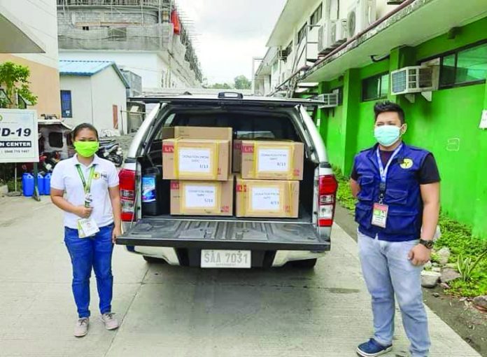 Rapid diagnostic test kits donated by the Semirara Mining and Power Corporation (SMPC)