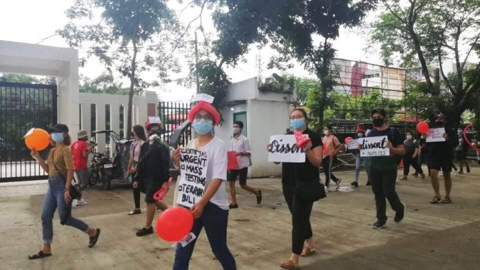 Protest at UP Visayas on Independence Day 2020