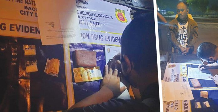 An antidrug officer inspects the items seized from 41-year-old Ricky Ledesma, who was nabbed in an entrapment operation in Baranay 12 Bacolod City on July 6. An antidrug officer inspects the items seized from 41-year-old Ricky Ledesma, who was nabbed in an entrapment operation in Baranay 12 Bacolod City on July 6. CDEU/BCPO