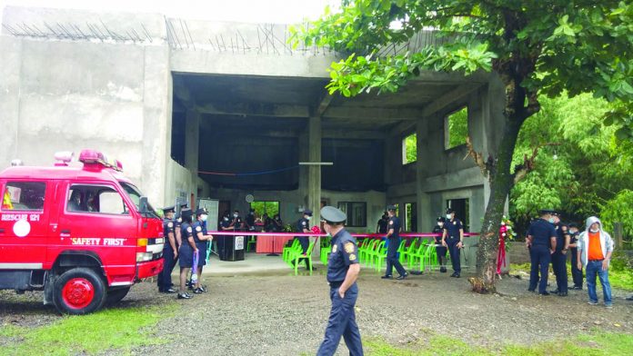 Fire officers in Tibiao, Antique prepare for the inauguration of their newly-completed station in Barangay Malabor on Wednesday. The fire house is already the 15th one in the province. SFO2 ALFRED ROME