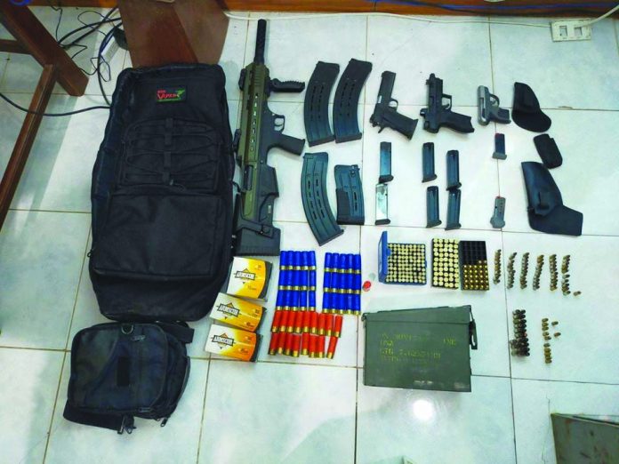 Firearms, magazines and bullets were intercepted at the Caticlan Jetty port in Malay, Aklan on June 29.