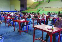 Gov. Rhodra Cadiao of Antique urges her barangay chairpersons to assist the provincial government by establishing their own village quarantine facilities for locally stranded individuals and repatriated overseas Filipino workers during their meeting at the Binirayan Gymnasium in San Jose town on July 7. PROVINCE OF ANTIQUE
