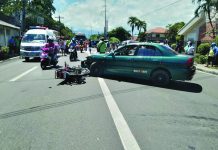 Motorist dies in road mishap Motorist pass by the area in Barangay Estefania, Bacolod City where James Cloud Nieze died after his driven motorcycle crashed against a sedan on July 7. POLICE STATION 4/ BCPO
