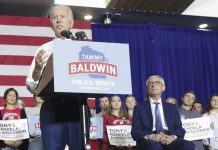 In this Oct. 30, 2018 file photo, former Democratic Vice President Joe Biden speaks during a rally with Wisconsin Democrats in Madison Wiscousin, United States. AP