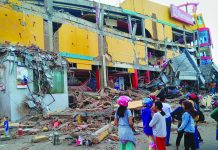 A major earthquake and tsunami had also hit the Indonesian island of Sulawesi in 2018. Photo shows a damaged shopping mall after an earthquake hit Palu, Sulawesi Island, Indonesia on September 29, 2018. REUTERS