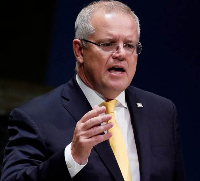 Australian Prime Minister Scott Morrison Australian Prime Minister Scott Morrison addresses the 74th session of the United Nations General Assembly at U.N. headquarters in New York City, New York, United States on Sept. 25, 2019. REUTERS/FILE PHOTO