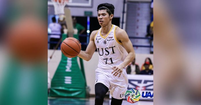 Cager Crispin John Cansino wears the colors of the University of Santo Tomas (UST) Growling Tigers in this undated photo. Cager Crispin John Cansino wears the colors of the University of Santo Tomas (UST) Growling Tigers in this undated photo. According to Casino’s agent Charlie Dy, the University of the Philippines Fighting Maroons did not recruit the player while he was still representing UST. UAAP