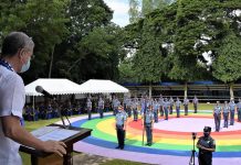 Lacson renews support to prov’l police force Gov. Eugenio Lacson delivers his message to personnel of the Negros Occidental Police Provincial Office during the 119th Police Service Anniversary rites held at Camp Alfredo M. Montelibano in Bacolod City on Aug. 3. PROVINCIAL GOVERNMENT OF NEGROS OCCIDENTAL