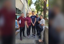 Heinz Gabriel Demisana was flanked by his relatives, UPIS team manager Dale Villajuan and UP Fighting Maroons head coach Dolreich Perasol. CONTRIBUTED PHOTO