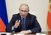 Russia developed ‘first’ COVID vaccine – Putin In this file photo taken on Thursday, July 9, 2020, Russian President Vladimir Putin gestures during a video conference meeting at the Novo-Ogaryovo residence outside Moscow in Moscow, Russia. AP