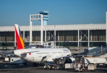 Manila, the Philippines - March 28, 2019: A321 airliner from Philippine Airlines at Ninoy Aquino International Airport, Terminal 2, in Manila. Business Mirror File Photo