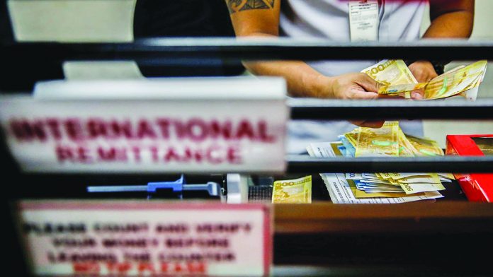 Remittances fell by nearly 20 percent in May to mark the third consecutive month of a year-on-year contraction, reports from the Bangko Sentral ng Pilipinas revealed. Remittances fell by nearly 20 percent in May to mark the third consecutive month of a year-on-year contraction, reports from the Bangko Sentral ng Pilipinas revealed. REUTERS