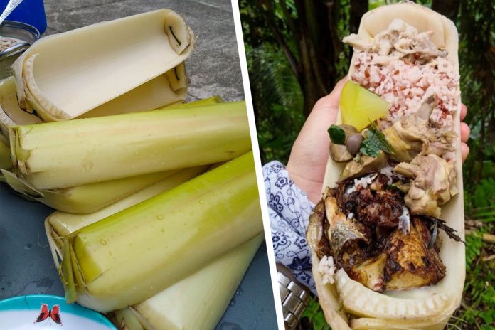 Simat_aklan Banana leaf sheaths recycled as plates. PHOTO COURTESY OF PENRO Aklan