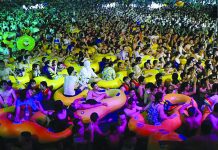 The pool party in Wuhan on August 15, 2020 drew criticism in some foreign press, something China’s state media has called ‘sour grapes.’ REUTERS