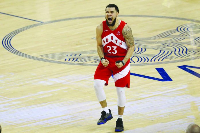 sports-NBA 1 Fred VanVleet’s playoff career-high 30 points along with 11 assists carry Toronto Raptors past Brooklyn Nets, 134-110, during the 2019-2020 NBA playoffs opener of the two teams on Monday night. RAPTORS HQ