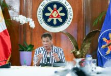 President Rodrigo Duterte holds a meeting with members of the Inter-Agency Task Force on the Emerging Infectious Diseases (IATF-EID) at the Malago Clubhouse in Malacañang on June 15, 2020. SIMEON CELI JR., PRESIDENTIAL PHOTO/HANDOUT