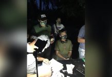 ‘Marijuana’ puts man behind bars Drug suspect Jerald Esmeralda sits handcuffed while antidrug personnel conduct an inventory of items seized from him in an entrapment operation in Barangay Pook, Kalibo, Aklan on Sept. 4. BOY RYAN ZABAL/AKEAN FORUM