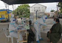 The local government of Talisay City, Negros Occidental conducts mass testing to residents on Aug. 31. Those who would test positive for coronavirus disease 2019 will be transported to quarantine facilities designated by the provincial government. CDRRMO TALISAY CITY, NEG. OCC.