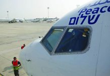 Israel, UAE set for historic direct flight following peace deal The El Al plane is marked with the word “peace” in Arabic, English and Hebrew. EPA