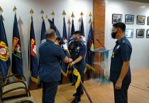 New IPPO chief to Iloilo cops: Serve with discipline, integrity CHANGE OF COMMAND. Police Colonel Gilbert Gorero (center) formally takes over as director of the Iloilo Police Provincial Office during a change of command presided by Police Colonel Patrick Villacorte (left), Police Regional Office 6 deputy director for administration, on Sept. 18, 2020. Standing on the right is Gorero’s predecessor, Police Colonel Paul Kenneth Lucas, whose new assignment is as Chief Directorial Staff of the Philippine National Police – Finance Service in Camp Crame, Quezon City. IAN PAUL CORDERO/PN