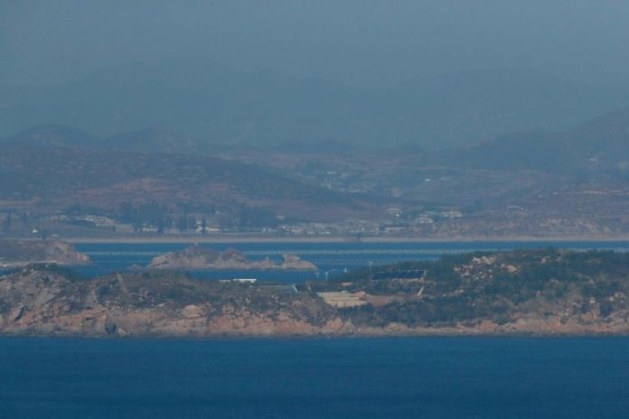 north k North Korea seen from South Korea's western island of Yeonpyeong, near where Seoul says one of its fisheries officials was shot dead. AFP