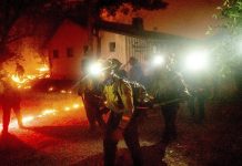 10 now dead in massive Northern California wildfire A hand crew works to save a home as the Bear Fire burns through the Berry Creek area of Butte County, Calif., on Wednesday, Sept. 9, 2020. NOAH BERGER/AP PHOTO