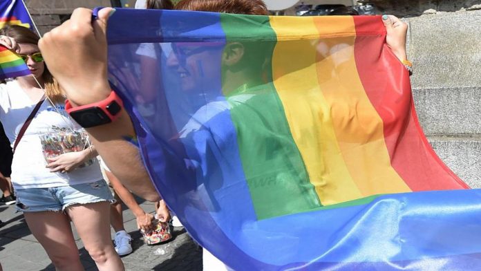 hungary A young participant holds a rainbow flag in front of the parliament building in Budapest during the Pride Parade in the Hungarian capital. AFP