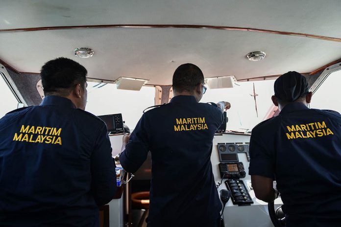 MALAYSIA-US-SINGAPORE-NAVY Malaysia’s maritime authorities detained 60 Chinese nationals and six Chinese-registered fishing vessels they said were trespassing into the Southeast Asian country’s waters. AFP VIA GETTY IMAGES