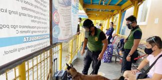 The Philippine Drug Enforcement Agency Region 6 deploys K-9 units at the port of Dumangas, Iloilo to seal off possible smuggling points. PDEA REGION 6