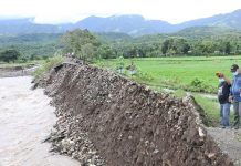 The Old Bacong River Dike in Culasi, Antique got damaged by heavy rains brought by Typhoon “Quinta”. PIO-ANTIQUE PHOTO