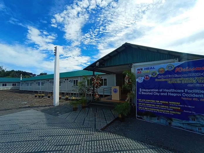 DPWH The quarantine facilities constructed by DPWH in Brgy. Alijis, Bacolod City will provide temporary shelter for isolation and treatment of COVID-19 patients. Photo by I.G. Tantiado