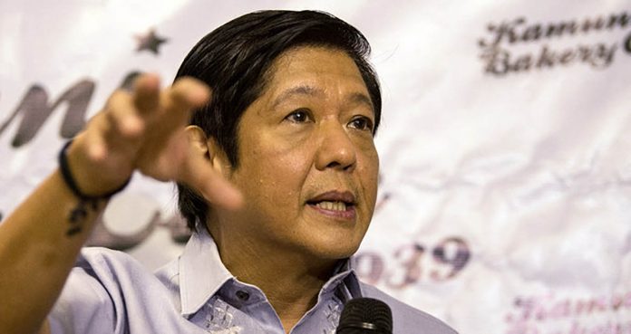 bongbong “It is clear that we’ll never get justice if Leonen is around because of his hatred towards me and my family. It’s obvious he’s doing everything in his power to suppress the real story behind the 2016 Vice-Presidential elections,” says former senator Bongbong Marcos. AFP PHOTO