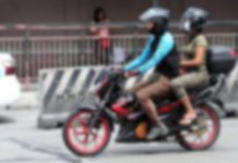 Backrider injured as motorcycle falls