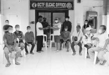 These eight New People's Army (NPA) rebels surrendered to authorities in Guihulngan City, Negros Oriental on Nov. 8. They also turned over their firearms and ammunitions. 2ND IB, PHILIPPINE ARMY