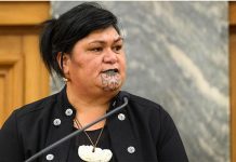 New Zealand appoints first Indigenous female foreign minister Nanaia Mahuta introduces Prime Minister of Papua New Guinea James Marape to guests at Parliament on Feb. 24, 2020 in Wellington, New Zealand.