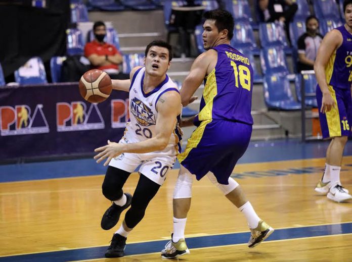 NLEX Road Warriors’ William McAloney eludes the defense of TNT Tropang Giga’s Jeth Troy Rosario as he tries for an inside hit during their 2020 PBA Philippine Cup match on Thursday night. PBA PHOTO NLEX Road Warriors’ William McAloney eludes the defense of TNT Tropang Giga’s Jeth Troy Rosario as he tries for an inside hit during their 2020 PBA Philippine Cup match on Thursday night. PBA PHOTO