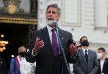 Crisis-hit Peru names third president in a week SAGASTI. SEBASTIAN CASTANEDA/REUTERS