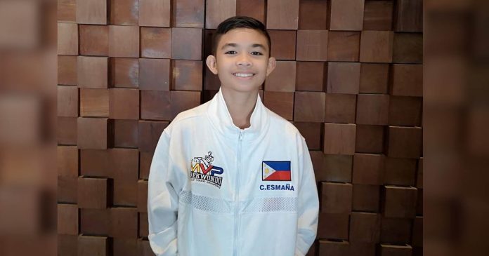 Iloilo Mark V. Pinggol jin Cyd Edryc Esmaña from Ateneo de Iloilo delivered a silver medal during the 2nd Lents Taekwondo Worldwide Online Poomsae Open 2020. CYD EDRYC ESMAÑA/FB