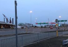 Ferries have been running from Holyhead on Monday morning - but for freight and essential workers only. Courtesy of BBC News