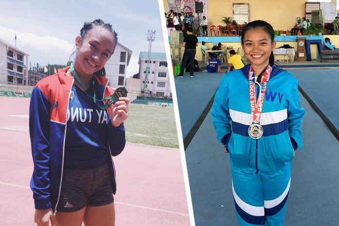 BacolodnonGymnast Kiana Marie Alagaban (left) and Althea Descutido of MK Gymnastics garner medals in the 1st International Golden Cup online gymnastics competition held recently. FACEBOOK PHOTOS