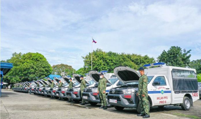 These new police patrol vehicles of the Police Regional Office 6 are expected to boost the police’s anti- crime campaign. PRO-6 PHOTO