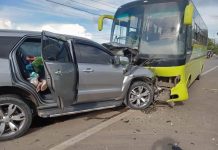 3 killed, 5 injured in NegOcc road mishaps A sport utility vehicle crashes against a Ceres bus in Barangay Poblacion 2, Sagay City, Negros Occidental on Dec. 14, 2020. One person died and two others were wounded. SAGAY CITY POLICE STATION