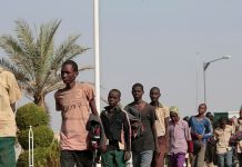 Nigerian security forces rescue over 300 schoolboys kidnapped by gunmen Photo courtesy of Reuters