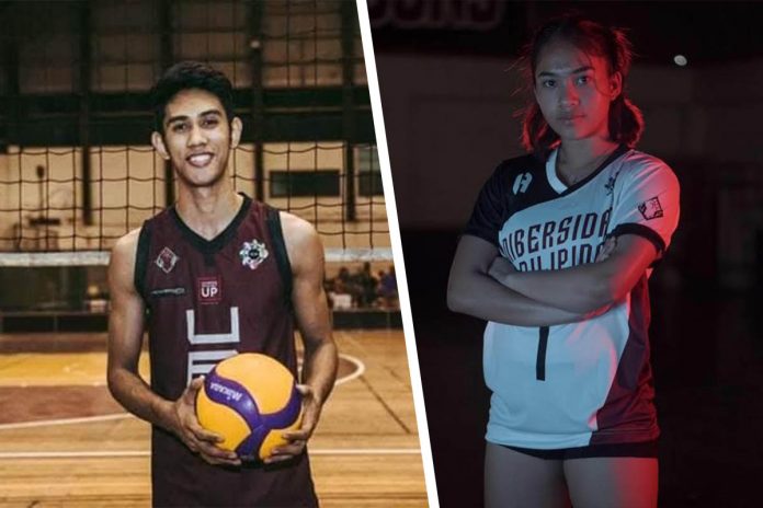 uaap Iloilo-based volleyball players Marianne Sotomil (left) and Noy Pedrosa of the University of the Philippines see the UAAP Season 83 cancellation as something that is cast on stone. OFFICIAL UPWVT AND UP OPTICS