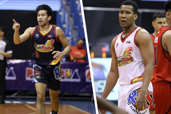 Ilonggo guard Clint Doliguez (left) and forward Sidney Onwubere will be traded by the Rain or Shine Elasto Painters to NorthPort Batang Pier. PBA PHOTOS Ilonggo guard Clint Doliguez (left) and forward Sidney Onwubere will be traded by the Rain or Shine Elasto Painters to NorthPort Batang Pier. PBA PHOTOS