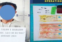Laborer nabbed in drug buy-bust Ronnie Yalon yielded these sachets of suspected shabu during a buy-bust operation in Barangay Handumanan, Bacolod City on Jan. 12.