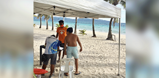 Boracay Island recorded only two confirmed cases of coronavirus disease since the start of the pandemic last year. Both recovered. The world-famous tourist destination wants to maintain its status as coronavirus-free. Photo shows a lifeguard station.