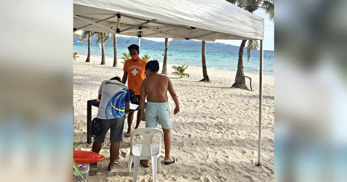 Boracay Island recorded only two confirmed cases of coronavirus disease since the start of the pandemic last year. Both recovered. The world-famous tourist destination wants to maintain its status as coronavirus-free. Photo shows a lifeguard station. Boracay Island recorded only two confirmed cases of coronavirus disease since the start of the pandemic last year. Both recovered. The world-famous tourist destination wants to maintain its status as coronavirus-free. Photo shows a lifeguard station.